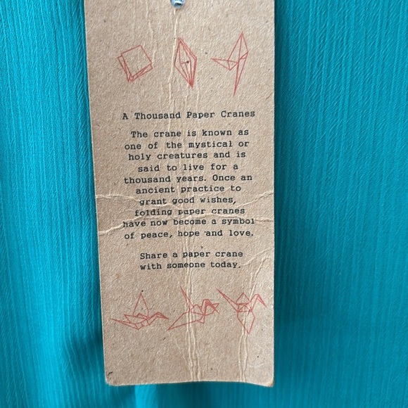 Buckle “Paper Crane” Dressy Emerald Top- Size Small - Picture 6 of 10
